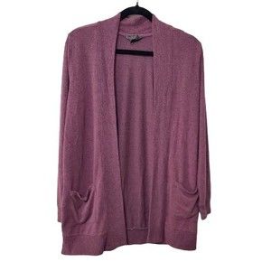 Mix by 41 Hawthorn Women Purple/Plum Cardigan Size M Pockets lightweight